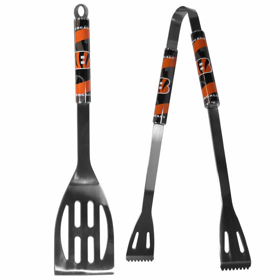 Cincinnati Bengals 2 pc Steel BBQ Tool Set (SSKG) - 757 Sports Collectibles