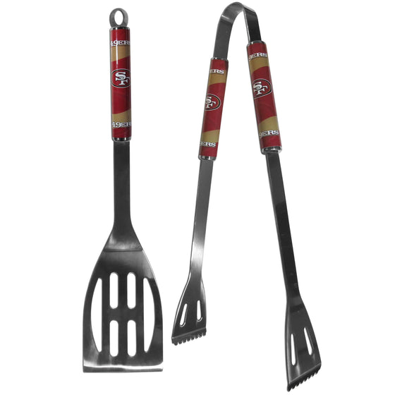 San Francisco 49ers 2 pc Steel BBQ Tool Set (SSKG) - 757 Sports Collectibles