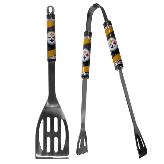 Pittsburgh Steelers 2 pc Steel BBQ Tool Set (SSKG) - 757 Sports Collectibles