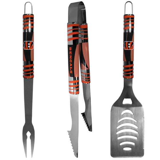 Cincinnati Bengals 3 pc Tailgater BBQ Set (SSKG) - 757 Sports Collectibles