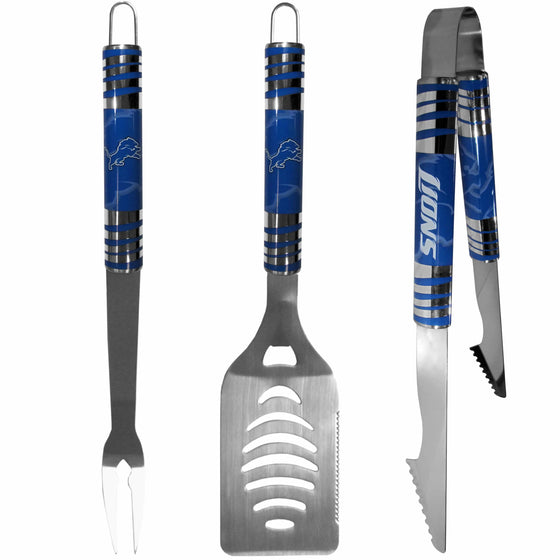 Detroit Lions 3 pc Tailgater BBQ Set (SSKG) - 757 Sports Collectibles