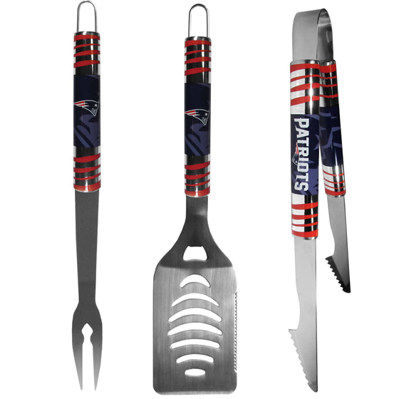 New England Patriots 3 pc Tailgater BBQ Set (SSKG) - 757 Sports Collectibles