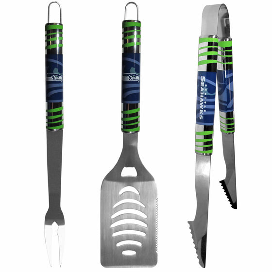 Seattle Seahawks 3 pc Tailgater BBQ Set (SSKG) - 757 Sports Collectibles