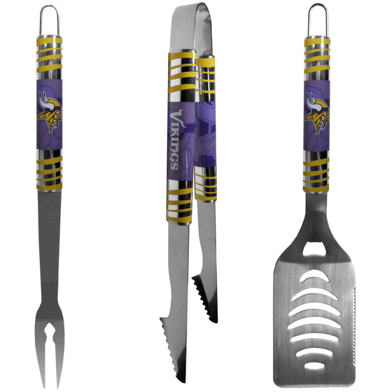 Minnesota Vikings 3 pc Tailgater BBQ Set (SSKG) - 757 Sports Collectibles