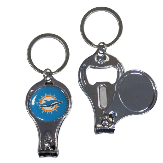 Miami Dolphins Nail Care/Bottle Opener Key Chain (SSKG) - 757 Sports Collectibles