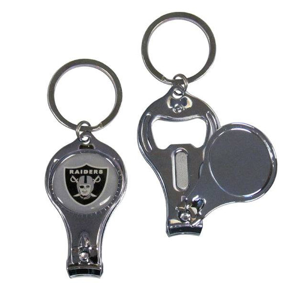 Oakland Raiders Nail Care/Bottle Opener Key Chain (SSKG) - 757 Sports Collectibles