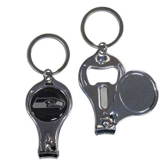 Seattle Seahawks Nail Care/Bottle Opener Key Chain (SSKG) - 757 Sports Collectibles