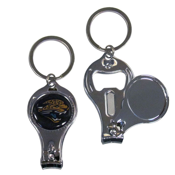 Jacksonville Jaguars Nail Care/Bottle Opener Key Chain (SSKG) - 757 Sports Collectibles
