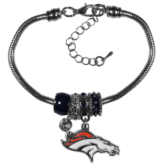 Denver Broncos Euro Bead Bracelet (SSKG) - 757 Sports Collectibles