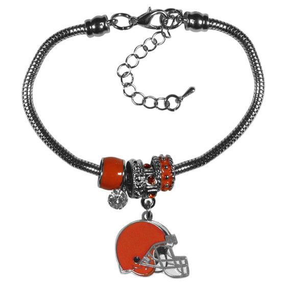 Cleveland Browns Euro Bead Bracelet (SSKG) - 757 Sports Collectibles