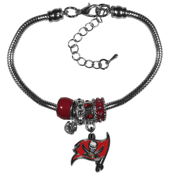 Tampa Bay Buccaneers Euro Bead Bracelet (SSKG) - 757 Sports Collectibles