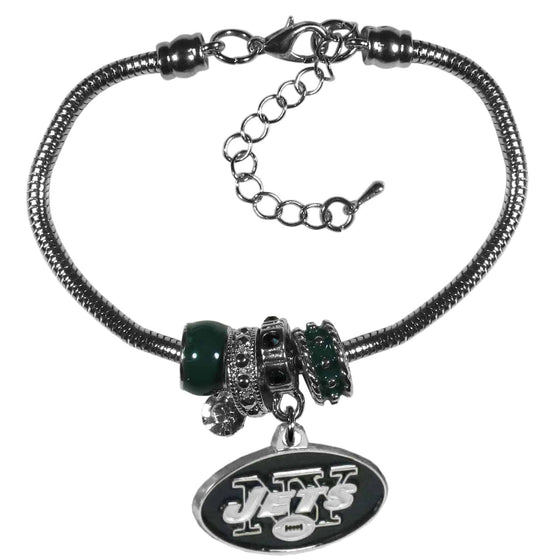 New York Jets Euro Bead Bracelet (SSKG) - 757 Sports Collectibles