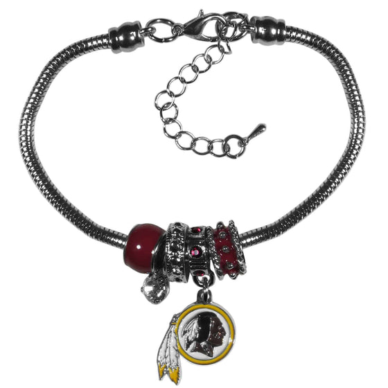 Washington Redskins Euro Bead Bracelet (SSKG) - 757 Sports Collectibles