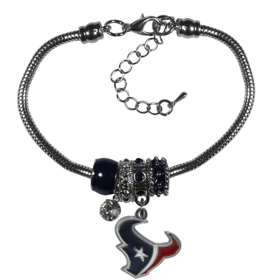 Houston Texans Euro Bead Bracelet (SSKG) - 757 Sports Collectibles