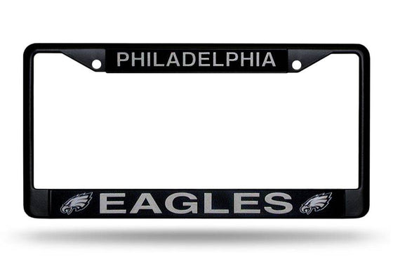 PHILADELPHIA EAGLES BLACK METAL LICENSE PLATE FRAME - 757 Sports Collectibles