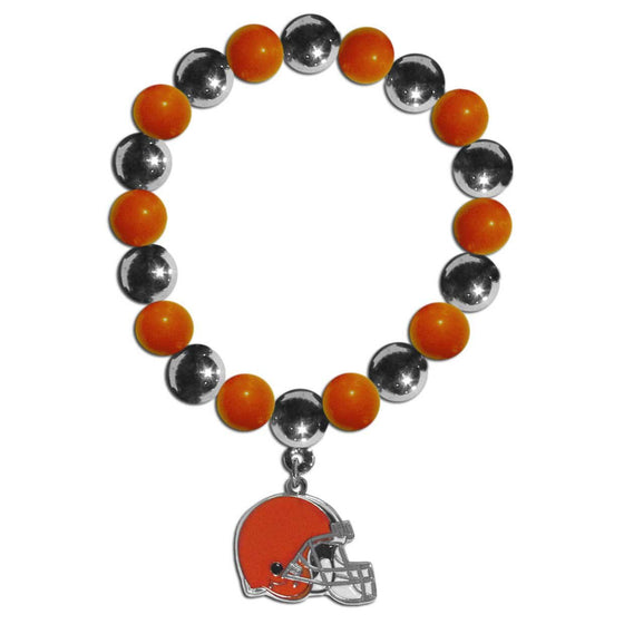 Cleveland Browns Chrome Bead Bracelet (SSKG) - 757 Sports Collectibles