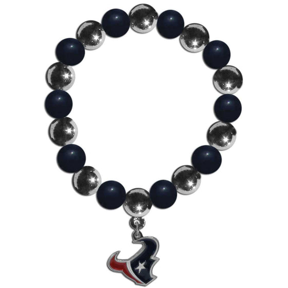 Houston Texans Chrome Bead Bracelet (SSKG) - 757 Sports Collectibles