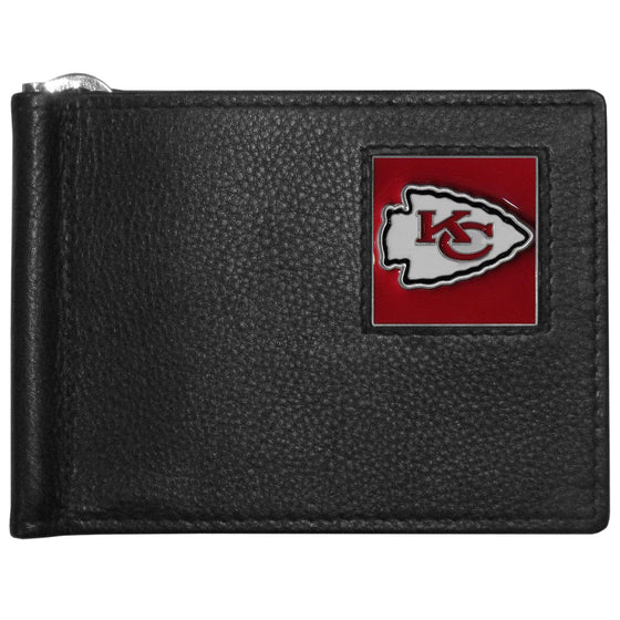 Kansas City Chiefs Leather Bill Clip Wallet (SSKG) - 757 Sports Collectibles