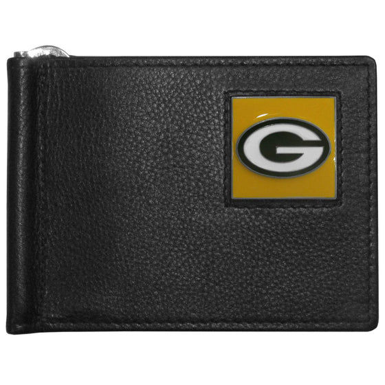 Green Bay Packers Leather Bill Clip Wallet (SSKG) - 757 Sports Collectibles