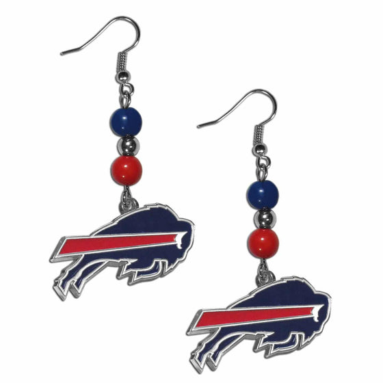 Buffalo Bills Fan Bead Dangle Earrings (SSKG) - 757 Sports Collectibles