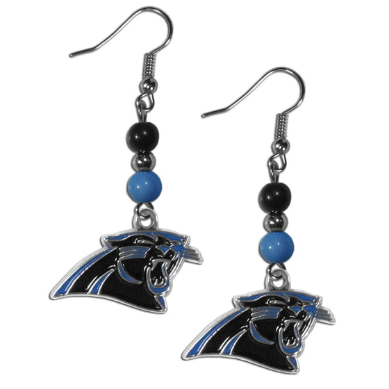 Carolina Panthers Fan Bead Dangle Earrings (SSKG) - 757 Sports Collectibles