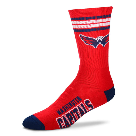 Washington Capitals 4 Stripe Deuce Socks - Large