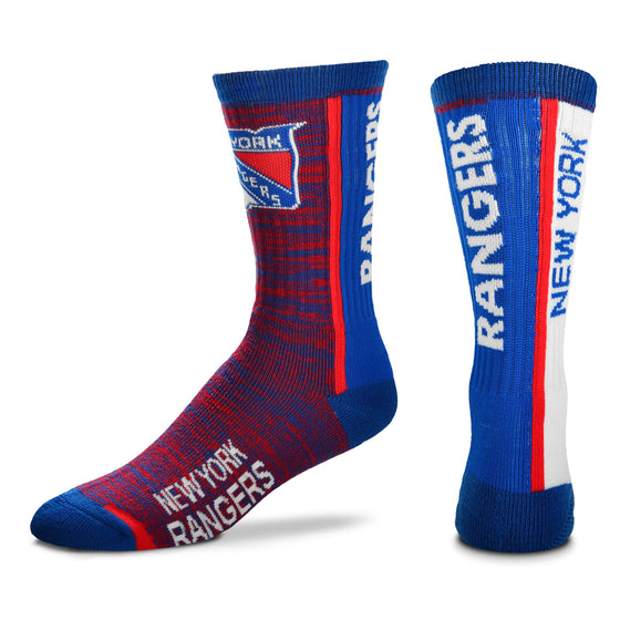New York Rangers - Bar Stripe Verticle - Royal Large Sock