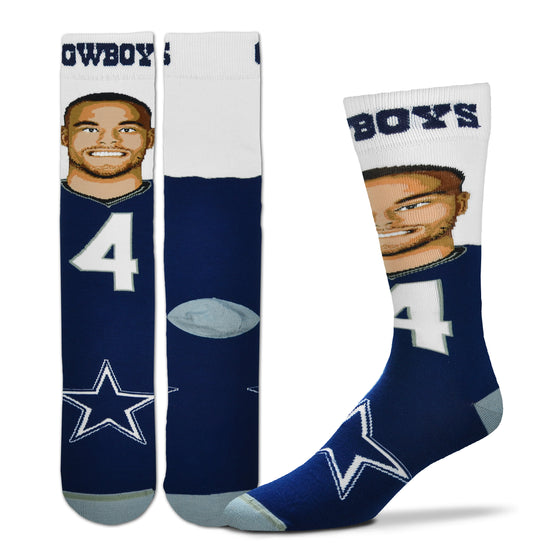 Dallas Cowboys Player Selfie Sock - Dak Prescott - Med