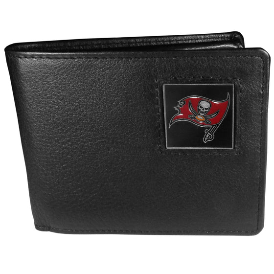 Tampa Bay Buccaneers Leather Bi-fold Wallet Packaged in Gift Box (SSKG) - 757 Sports Collectibles