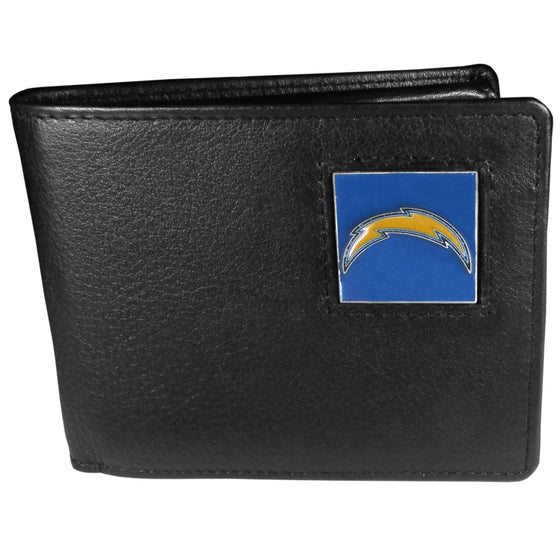 Los Angeles Chargers Leather Bi-fold Wallet (SSKG) - 757 Sports Collectibles