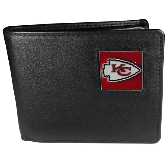 Kansas City Chiefs Leather Bi-fold Wallet (SSKG) - 757 Sports Collectibles