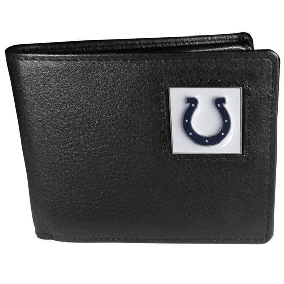 Indianapolis Colts Leather Bi-fold Wallet Packaged in Gift Box (SSKG) - 757 Sports Collectibles