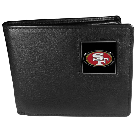 San Francisco 49ers Leather Bi-fold Wallet Packaged in Gift Box (SSKG) - 757 Sports Collectibles