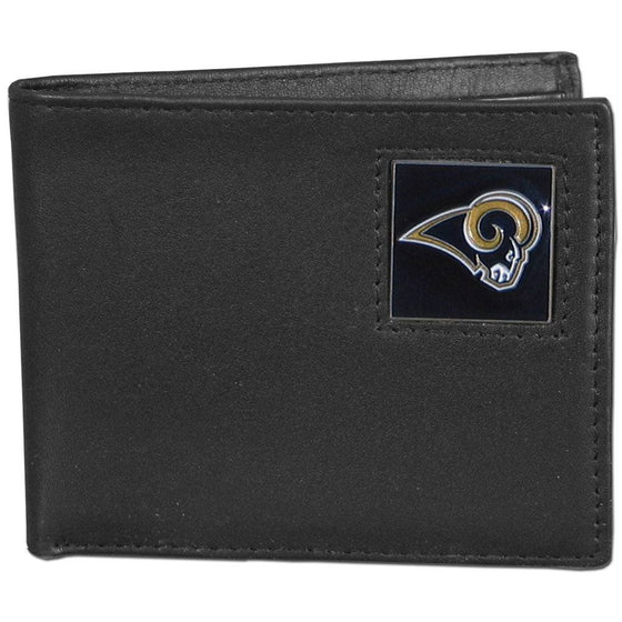 St. Louis Rams Leather Bi-fold Wallet Packaged in Gift Box (SSKG) - 757 Sports Collectibles