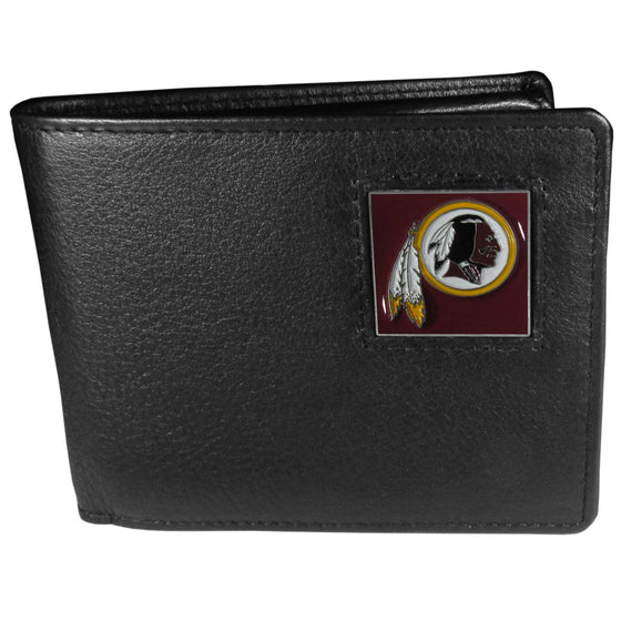 Washington Redskins Leather Bi-fold Wallet Packaged in Gift Box (SSKG) - 757 Sports Collectibles