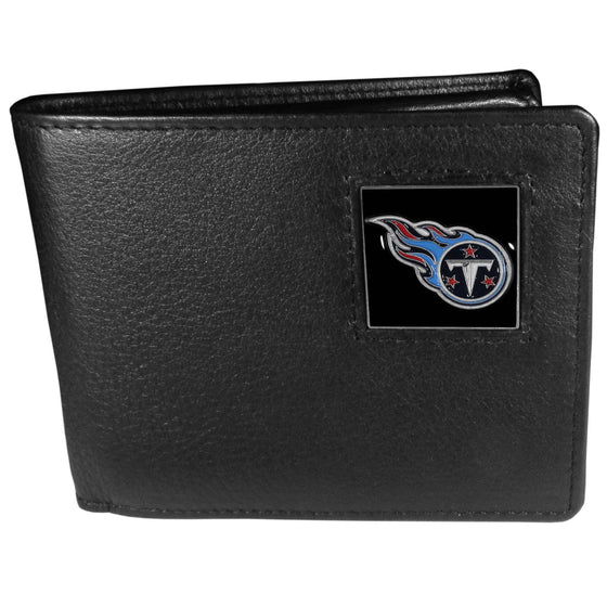 Tennessee Titans Leather Bi-fold Wallet Packaged in Gift Box (SSKG) - 757 Sports Collectibles