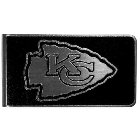 Kansas City Chiefs Black and Steel Money Clip (SSKG) - 757 Sports Collectibles