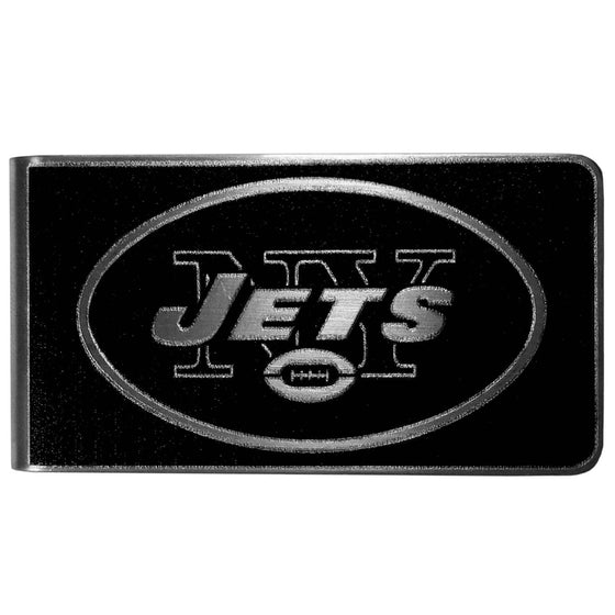 New York Jets Black and Steel Money Clip (SSKG) - 757 Sports Collectibles