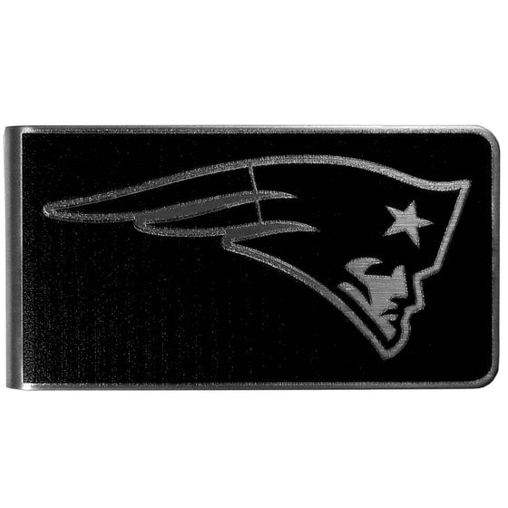 New England Patriots Black and Steel Money Clip (SSKG) - 757 Sports Collectibles