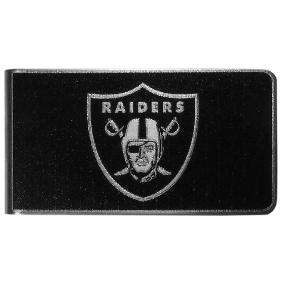 Oakland Raiders Black and Steel Money Clip (SSKG) - 757 Sports Collectibles