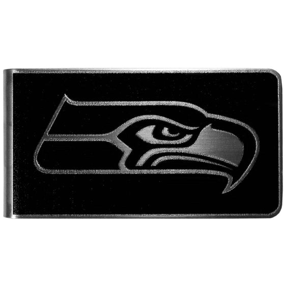 Seattle Seahawks Black and Steel Money Clip (SSKG) - 757 Sports Collectibles