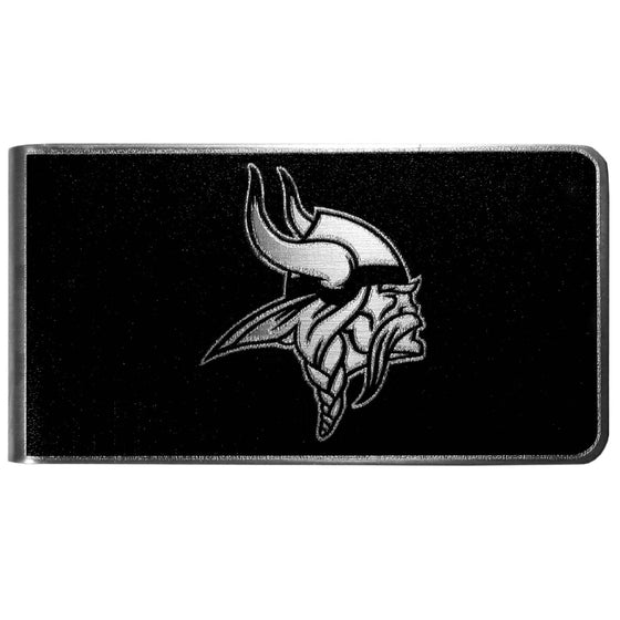 Minnesota Vikings Black and Steel Money Clip (SSKG) - 757 Sports Collectibles