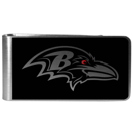 Baltimore Ravens Black and Steel Money Clip (SSKG) - 757 Sports Collectibles