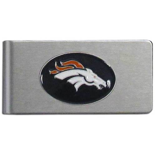 Denver Broncos Brushed Metal Money Clip (SSKG) - 757 Sports Collectibles