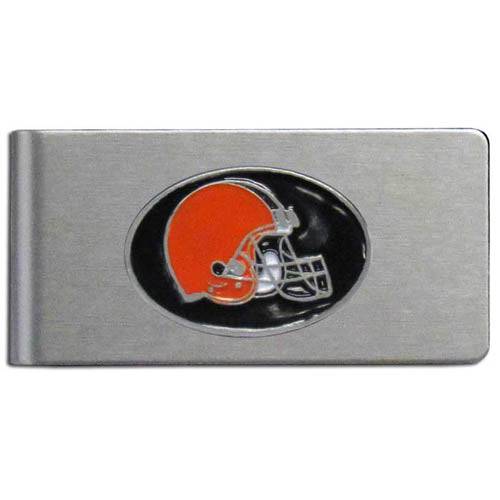 Cleveland Browns Brushed Metal Money Clip (SSKG) - 757 Sports Collectibles