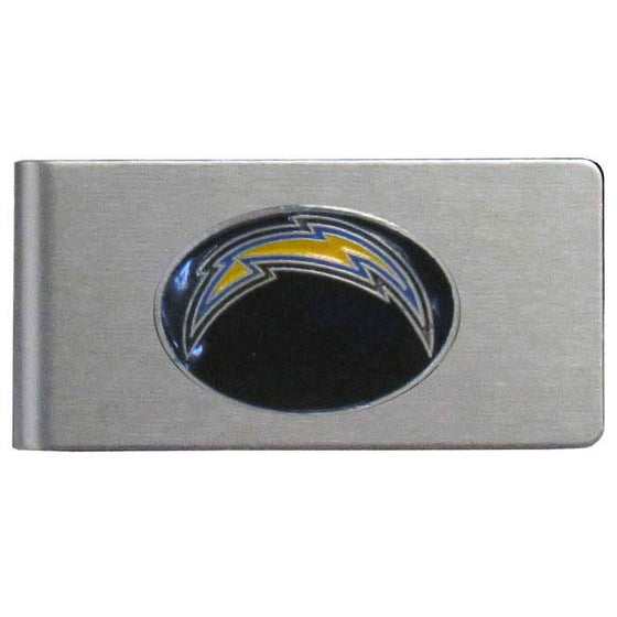 Los Angeles Chargers Brushed Metal Money Clip (SSKG) - 757 Sports Collectibles