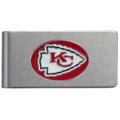 Kansas City Chiefs Brushed Metal Money Clip (SSKG) - 757 Sports Collectibles
