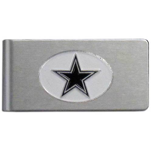 Dallas Cowboys Brushed Metal Money Clip (SSKG) - 757 Sports Collectibles