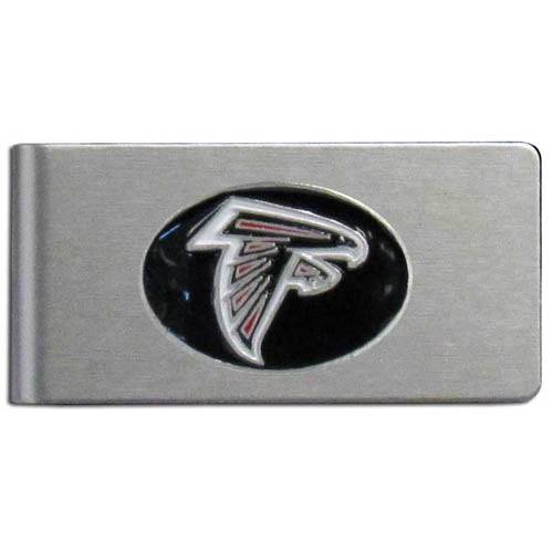 Atlanta Falcons Brushed Metal Money Clip (SSKG) - 757 Sports Collectibles
