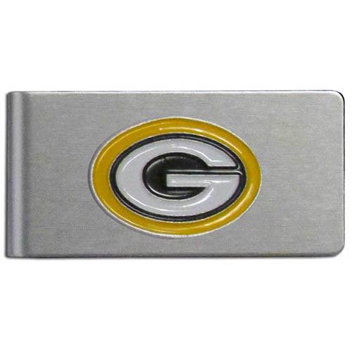 Green Bay Packers Brushed Metal Money Clip (SSKG) - 757 Sports Collectibles